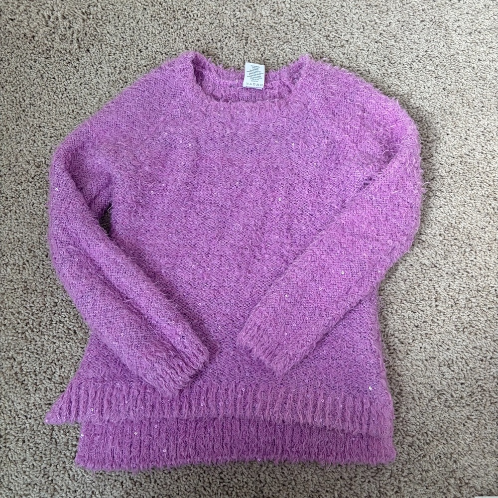 Gymboree Lavender Crew Neck Sweater Size 7/8